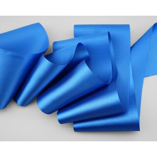 3 m x 72 mm Satinband Sophie BLAU (614) Satin Tischband Schleifenband breites weiches Band Tischdekoration Tisch Deko