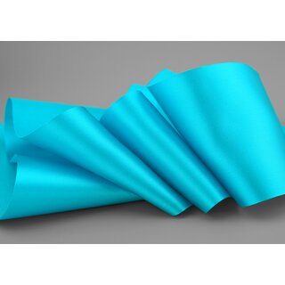 3 m x 72 mm Satinband Sophie TRKIS (703) Satin Tischband Schleifenband breites weiches Band Tischdekoration Tisch Deko