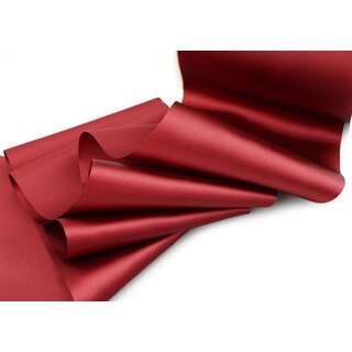 25 m x 112 mm Satinband Sophie BORDEAUX (018) Satin Tischband Schleifenband breites weiches Band Tischdekoration Tisch Deko