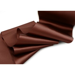 25 m x 112 mm Satinband Sophie BRAUN (523) Satin Tischband Schleifenband breites weiches Band Tischdekoration Tisch Deko
