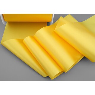 25 m x 112 mm Satinband Sophie GELB (605) Satin Tischband Schleifenband breites weiches Band Tischdekoration Tisch Deko