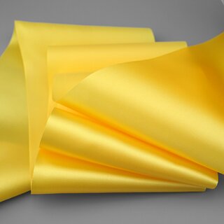 25 m x 112 mm Satinband Sophie GELB (605) Satin Tischband Schleifenband breites weiches Band Tischdekoration Tisch Deko