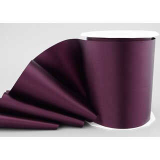 25 m x 112 mm Satinband Sophie PFLAUME (610) Satin Tischband Schleifenband breites weiches Band Tischdekoration Tisch Deko