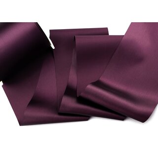 25 m x 112 mm Satinband Sophie PFLAUME (610) Satin Tischband Schleifenband breites weiches Band Tischdekoration Tisch Deko