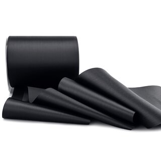 25 m x 112 mm Satinband Sophie SCHWARZ (613) Satin Tischband Schleifenband breites weiches Band Tischdekoration Tisch Deko