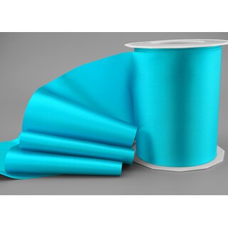 25 m x 112 mm Satinband Sophie TRKIS (703) Satin Tischband Schleifenband breites weiches Band Tischdekoration Tisch Deko