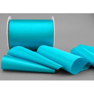 25 m x 112 mm Satinband Sophie TRKIS (703) Satin Tischband Schleifenband breites weiches Band Tischdekoration Tisch Deko