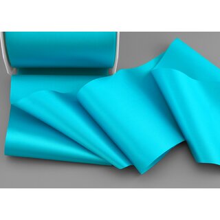 25 m x 112 mm Satinband Sophie TRKIS (703) Satin Tischband Schleifenband breites weiches Band Tischdekoration Tisch Deko