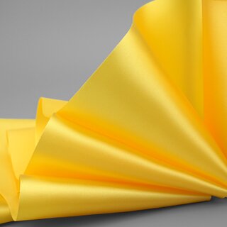 3 m x 112 mm Satinband Sophie GELB (605) Satin Tischband Schleifenband breites weiches Band Tischdekoration Tisch Deko
