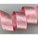 3 m x 25 mm Dekoband JANA ROSA Silber doppelseitiges...