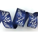 20 m x 25 mm Dekoband JANA BLAU Silber doppelseitiges...