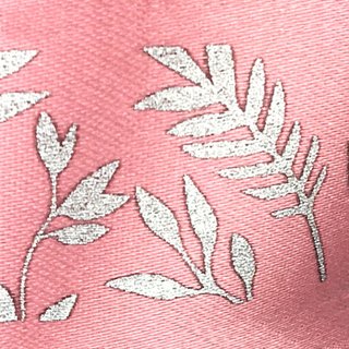 20 m x 25 mm Dekoband JANA ROSA Silber doppelseitiges Satinband einseitig Bedruckt mit Pflanzen Muster Geschenkband Glanz Herbst Winter