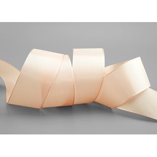 Dekoband TAFTBAND 3 m x 40 mm HELL APRICOT Geschenkband Stoffband Taft Visco