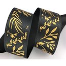 20 m x 25 mm Dekoband JANA SCHWARZ Gold doppelseitiges...