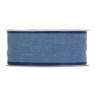 3 m x 40 mm Jeansband HELLBLAU Jeans Band Denimband Denim Stoffband Dekoband Schleifenband Gemustert
