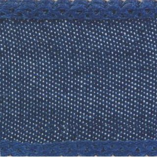 3 m x 25 mm Jeansband DUNKELBLAU Jeans Band Denimband Denim Stoffband Dekoband Schleifenband Gemustert