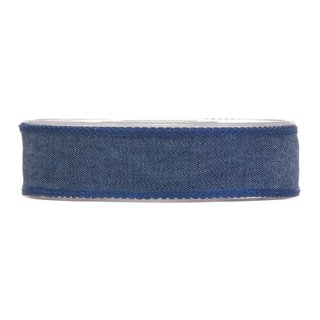 15 m x 25 mm Jeansband DUNKELBLAU Jeans Band Denimband Denim Stoffband Dekoband Schleifenband Gemustert