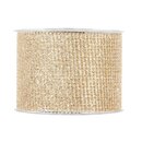 10 m x 60 mm Tllband Gold Netzband mit Glitzer Glanz...