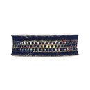 5 m x 30 mm Fransenband BLAU Gold Streifen Dekoband mit...