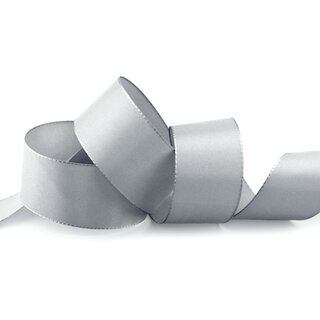 Dekoband TAFTBAND 3 m x 40 mm HELLGRAU Grau Geschenkband Stoffband Taft Visco