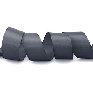 Dekoband TAFTBAND 3 m x 40 mm ANTHRAZIT Geschenkband Stoffband Taft Visco