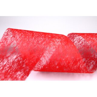 VLIES Dekoband 20 m x 10 cm ROT Vliesband Geschenkband Schleifenband Transparent