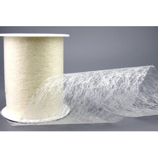 VLIES Dekoband 20 m x 10 cm CREME Ivory Vliesband...