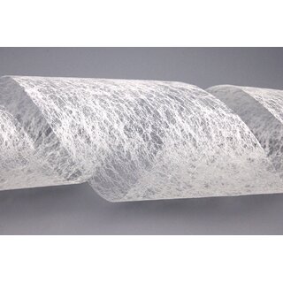 VLIES Dekoband 20 m x 10 cm CREME Ivory Vliesband Geschenkband Schleifenband Transparent