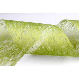 VLIES Dekoband 20 m x 10 cm OLIV Grasgrn Grn Vliesband Geschenkband Schleifenband Transparent