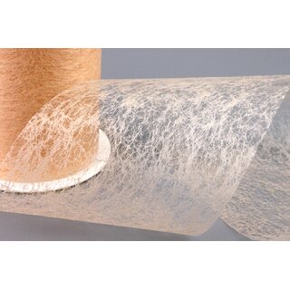 VLIES Dekoband 20 m x 10 cm APRICOT Vliesband Geschenkband Schleifenband Transparent