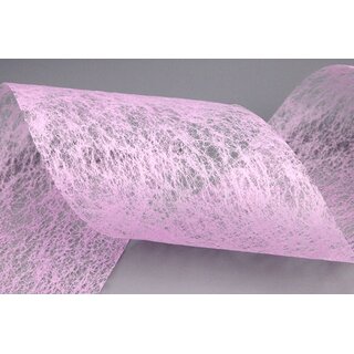 VLIES Dekoband 20 m x 10 cm ROSA Vliesband Geschenkband Schleifenband Transparent