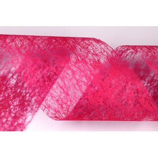 VLIES Dekoband 20 m x 10 cm HIMBEERE Vliesband Geschenkband Schleifenband Transparent