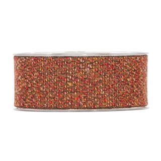 8 m x 40 mm Stoffband Wolloptik Band TERRAKOTTA Gewebt Dekoband zum nhen Schleifenband Geschenkband