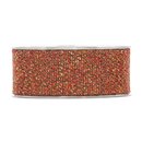 8 m x 40 mm Stoffband Wolloptik Band TERRAKOTTA Gewebt...