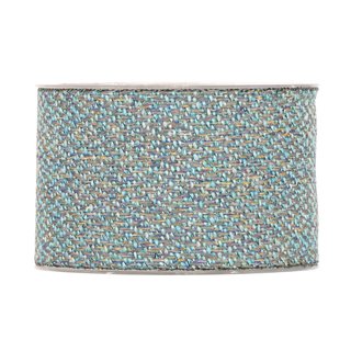 8 m x 63 mm Stoffband Wolloptik Band TAUBENBLAU Gewebt...