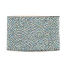 8 m x 63 mm Stoffband Wolloptik Band TAUBENBLAU Gewebt...