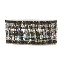 5 m x 40 mm Dekoband Boucle SCHWARZ Band Gewebt Stoffband...