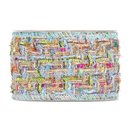 5 m x 63 mm Dekoband Boucle HELLBLAU Gold Band Gewebt...