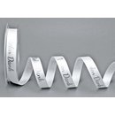 Dekoband VIELEN DANK in WEISS / SILBER 20 m x 15 mm...