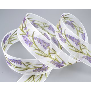 20 m x 40 mm Dekoband Chiffon Lavendel Chiffonband Schleifenband Blumen Sommer Dekoration Band Frhjahr Landhaus