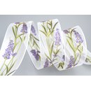 20 m x 40 mm Dekoband Chiffon Lavendel Chiffonband...