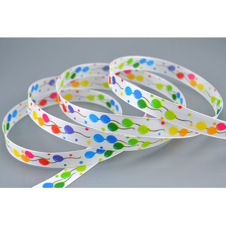 3 m x 15 mm Dekoband Geburtstag Luftballons Balloons Taftband Schleifenband Party Geschenkband Kinder Birthday
