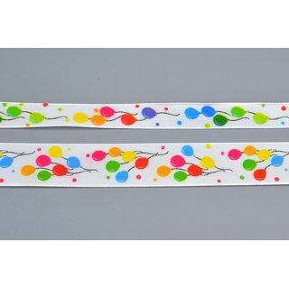 3 m x 25 mm Dekoband Geburtstag Luftballons Balloons Taftband Schleifenband Party Geschenkband Kinder Birthday