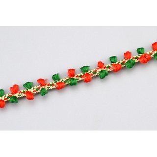 3 m x 9 mm Kordel Holly mit Fransen Weihnachtskordel Kordelband Dekoschnur Rot Grn Gold Schnur Dekoband