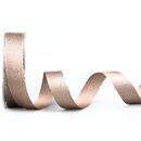 VIENNA 20 m x 25 mm TAUPE SILBER Metallik Dekoband mit...