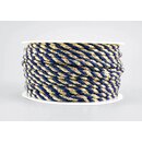 25 m x 3 mm Glitzerkordel zweifarbig BLAU GOLD Schnur...