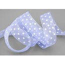 3 m x 25 mm Dekoband Chiffon Punkte FLIEDER mit...