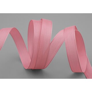 3 m x 15 mm SEIDENBAND LINA 020 ALTROSA Rosa mit Drahtkanten Stoffband Dekoband Drahtkantenband Geschenkband Tischdeko