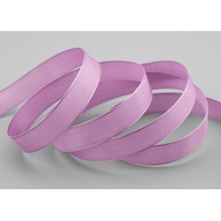 3 m x 15 mm SEIDENBAND LINA 026 LAVENDEL mit Drahtkanten Stoffband Dekoband Drahtkantenband Geschenkband Tischdeko