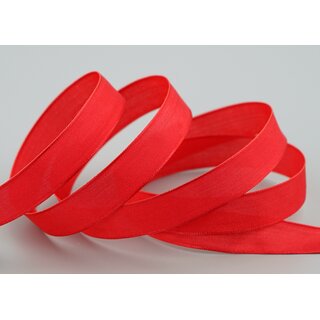 3 m x 15 mm SEIDENBAND LINA 609 ROT mit Drahtkanten Stoffband Dekoband Drahtkantenband Geschenkband Tischdeko